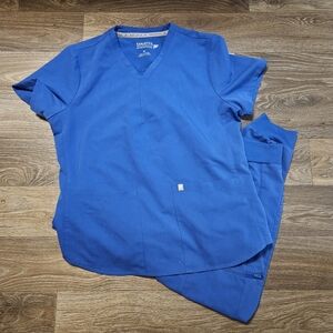 Fabletics Royal Blue Scrub Set